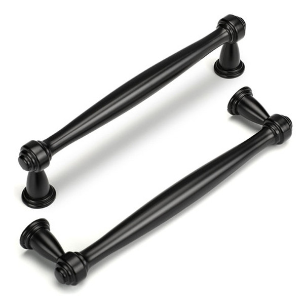 5 Tiradores Estilo Vintage Negro - 142mm 0