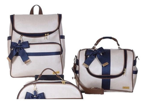 Kit Bolsa Maternidade Paris - Mochila + Frasqueira 0