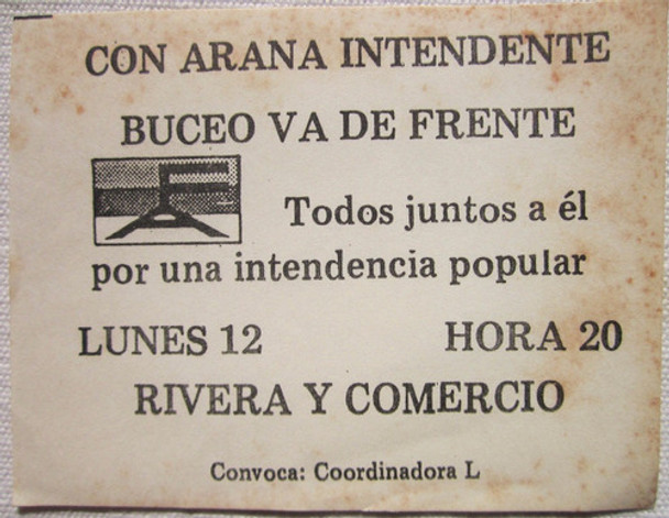 Antiguo Folleto Politico Arana Intendente Frente Amplio 0