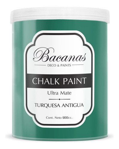 Chalk Paint  Turquesa Antigua 900cc - Bacanas 0