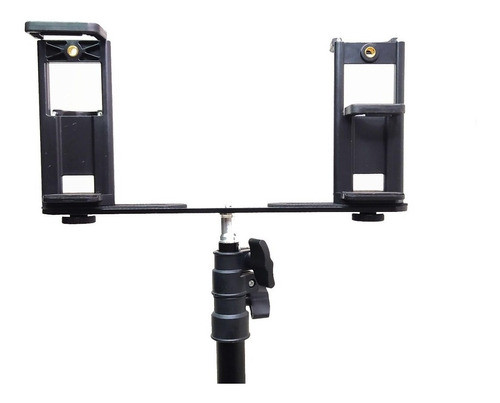 Suporte Duplo Celular Tablet  P/ Tripé Transmissão /  Lives 0