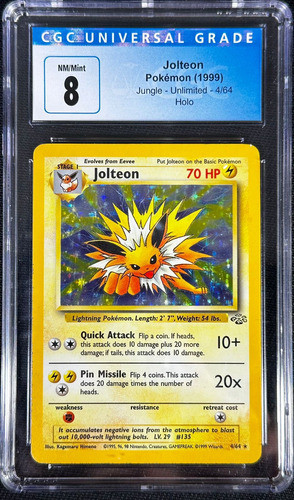 1999 Pokemon Jungle Holo Jolteon  / Carta Graduada Pokemon 0