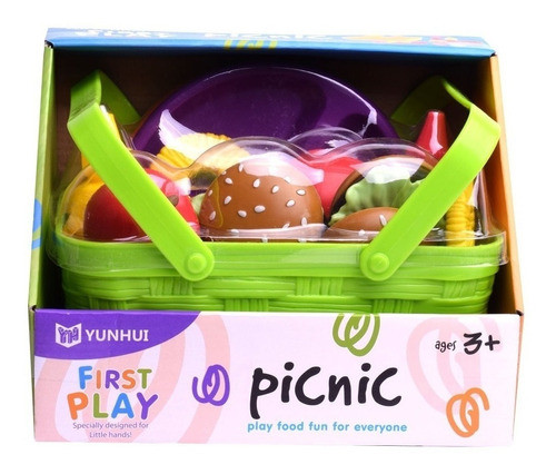 Canasta De Picnic Juego De Cocina Con Accesorios 0