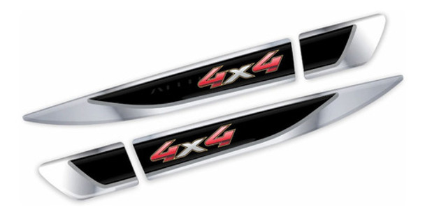 Par Apliques Lateral Toyota Hilux 4x4 Resinado Res10 Fgc 0