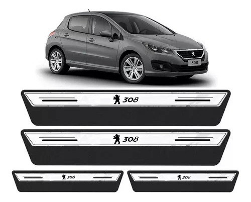 Cubre Zócalo Protector Peugeot 308 Plata 0