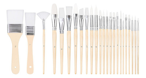 Pinceles De Pintura Multi-forma De Nylon, 24 Tamaños 0
