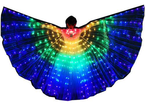 . Decoração De Roupas De Asa De Luz Led Arco-íris 0
