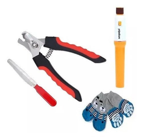 Kit Alicate + Lima + Medias + Torno Uñas Patas Saludables 0