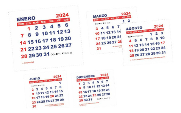Calendario 2024 Imprimible Mignon Editable Powerpoint Vector 0