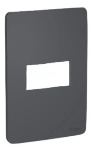 Placa 4x2 P/1 Posto Stellar Black C/ Grafite Schneider Orion 0