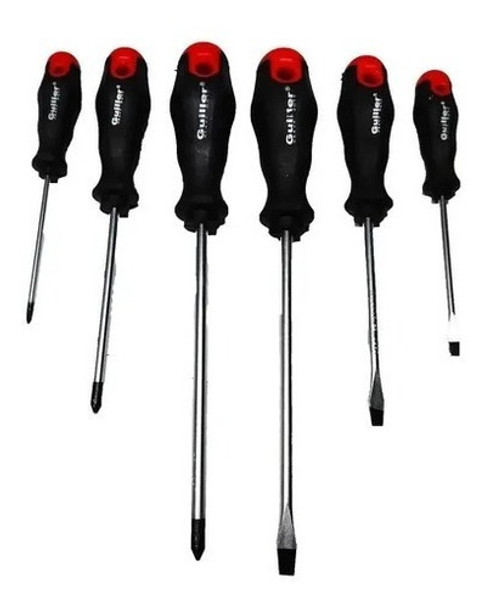 Set De 6 Destornilladores Planos Y Phillips Guiller Sd-06 0 Set De 6 Destornilladores Planos Y Phillips Guiller Sd-06 0