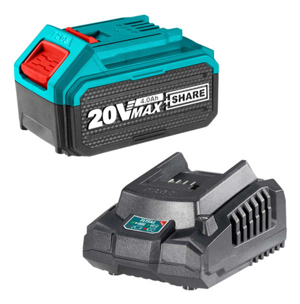 Batería Litio Ion 4.0ah + Cargador Rápido - Línea 20v Total 0