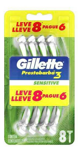 Gillette Prestobarba Piel Sensible X8 0