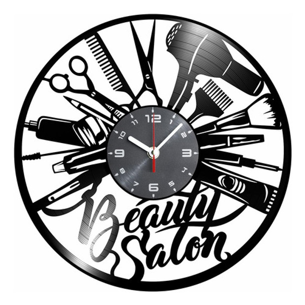 Reloj De Pared De Vinilo Para Salón De Belleza - Accesorios 0