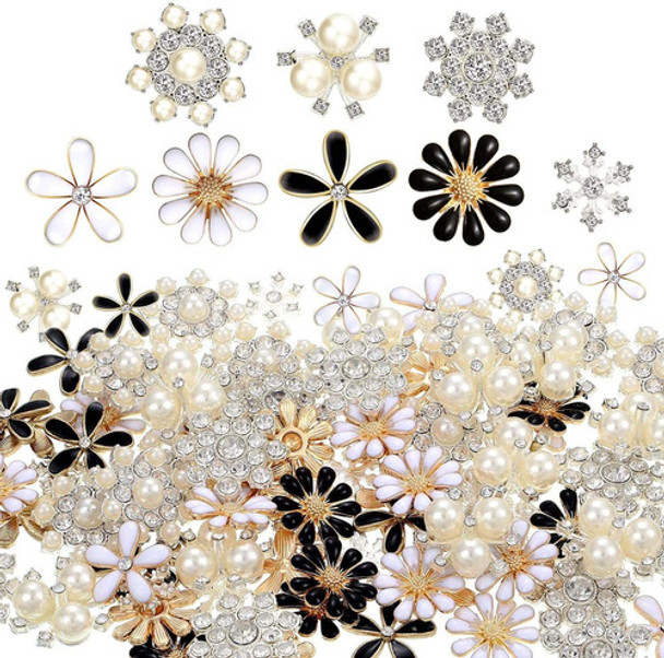 80 Pcs Adornos Botones Imitacion De Diamantes Bolsos Fiestas 0