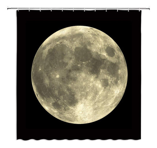 Wuasdcs Lua Cheia Cortina De Chuveiro Misterioso Planeta Cin 0