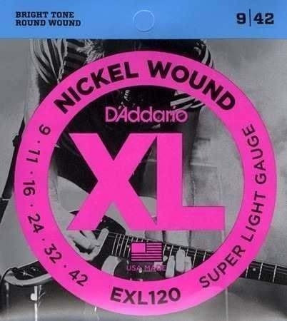 Encordado P/ Guitarra Electrica D'addario 0.9 Exl120 Cuota 0
