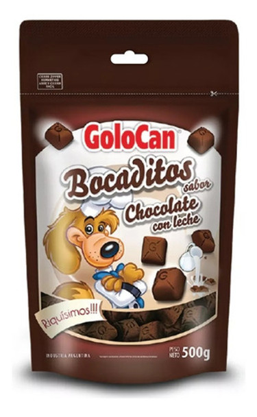 Bocaditos Finos Golocan Chocolate Golosinas Perros 500gr 0
