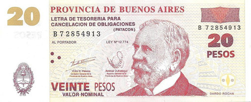 Billete Bono 20 Patacones Excelente 0