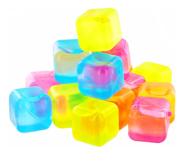 Cubos Plásticos Hielo Reutilizables Colores 12 Piezas 0