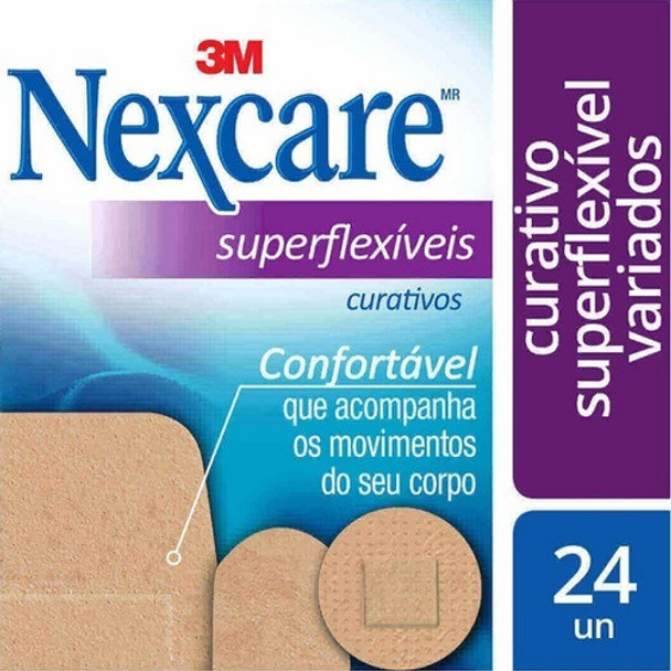 Curativo Nexcare Superflexiveis Variados 24 Unidades 3m 0