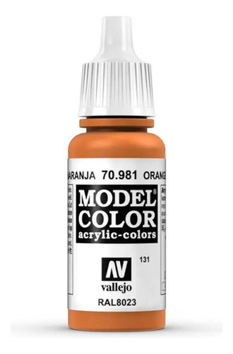 Tinta Acrílica Vallejo Model Color Marrom Orange Brown 70981 0