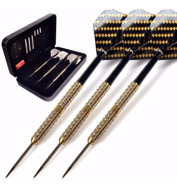 Juego De Dardos De Punta De Acero De Tungsteno - Dorados. 0
