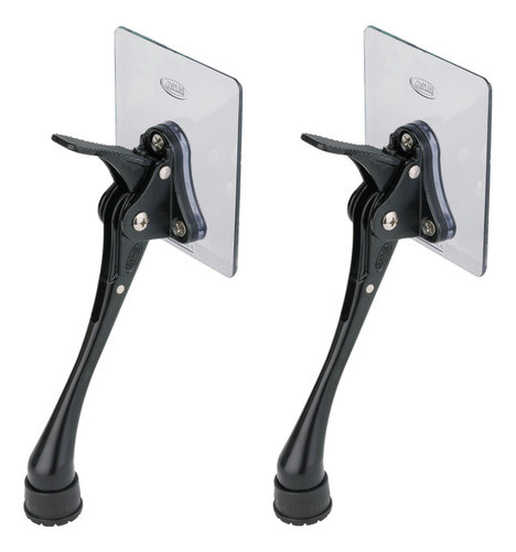 2 Topes Autoadhesivos Para Puerta ( Sin Perforar) - Negro. 0
