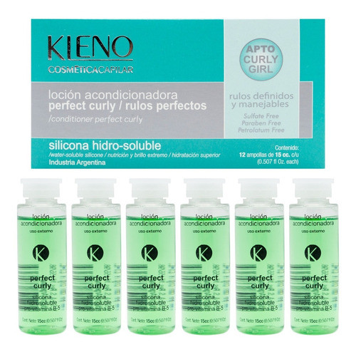 Kleno Perfect Curly X6 Ampollas Locion Acondicionadora Rulos 0