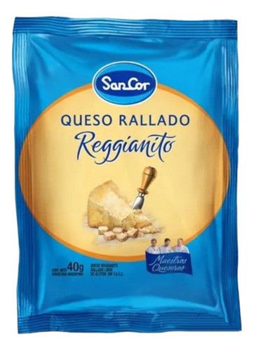 Queso Rallado Sancor Reggianito De 40g, Pack 10u 0
