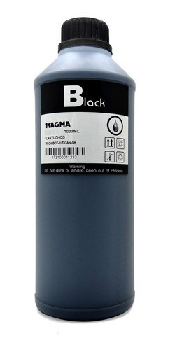 Frasco De Tinta Negro 1000ml Dye P/ Sistema Continuo 0