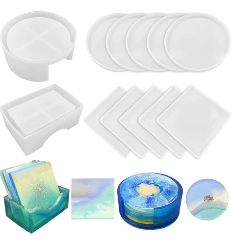Aplicável A 12 Pcs Conjunto De Moldes Resina Para Copos 0