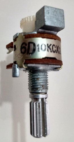 Potenciometro Rotativo Duplo 10kc X2 - Unidade 0