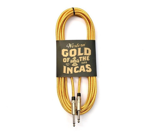 Cable Western Mallado Dorado Gold 6 Metros P/instrumentos 0