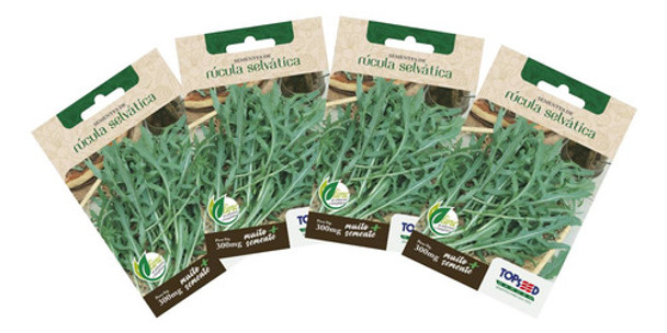 4x Sementes De Rúcula Selvática Topseed 0