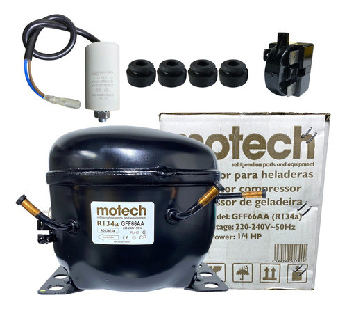 Motor Compresor Motech 1/4 R134 Gff66aa 0