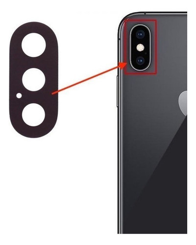 Vidrio Camara Trasera iPhone XS Max Freecellshop 0