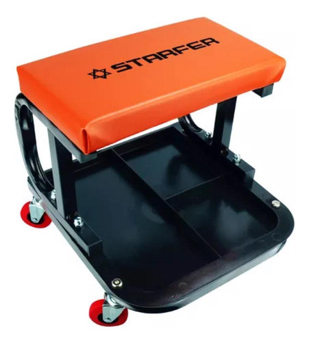 Banqueta Acolchoada Para Mecânico Com Rodinhas Starfer 0
