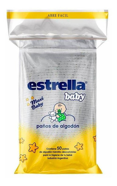 Pack X 3 Unid Paño  Maxi Baby 50 Un Estrella Algodones 0