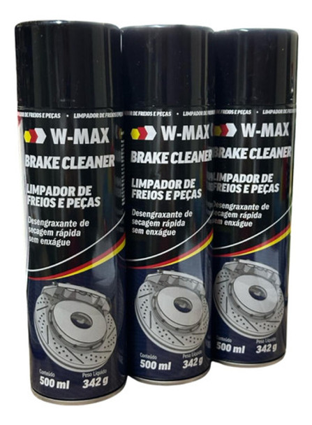 Kit 3 Desingraxante Limpa Freios Peças Anti Ruido Ferrugem 0