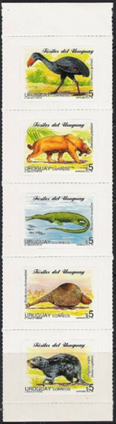Fauna - Animales Fósiles - Uruguay - Serie Autoadhesiva Mint 0