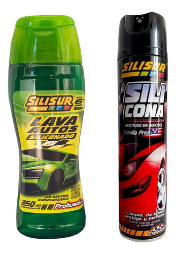 Combo Lava Auto Shampoo Siliconado + Silicona Para Tablero 0