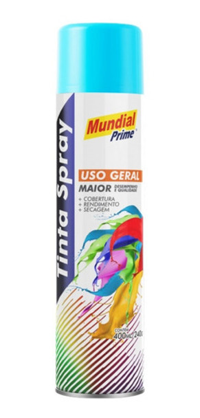 Tinta Spray Azul Claro Uso Geral Mundial Prime - 400ml 0