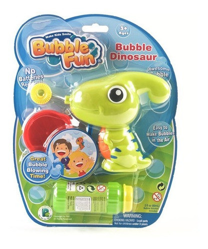 Burbujero Bubble Fun Friction Power Dinosaurio Verde 0