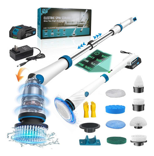 Fregadora De Centrifugado Eléctrica Ggboomgg, Cepillo De Lim 0