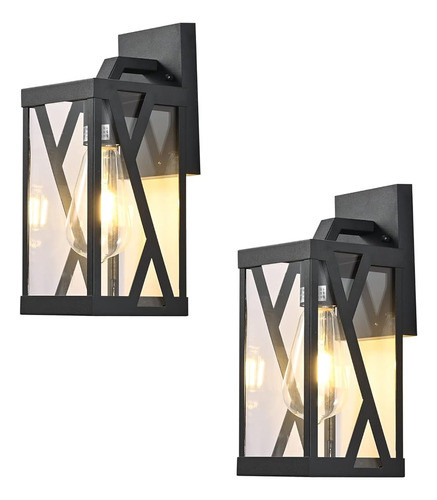 Luces De Montaje En Pared Para Exteriores, 2 Pack De Aplique 0