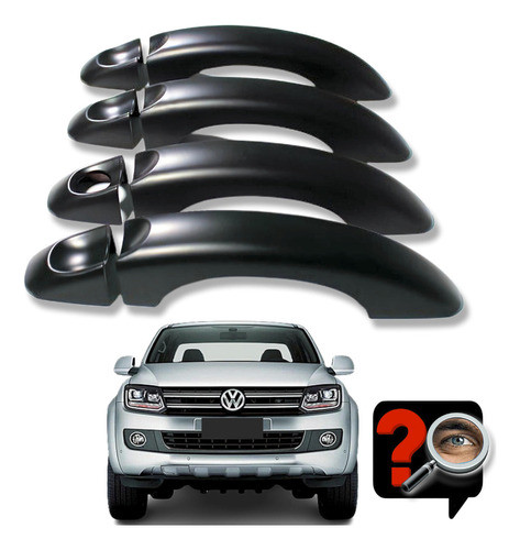 Amarok Kit 4 Cubre Manijas Negra Mate Import. Tuning Chrome 0