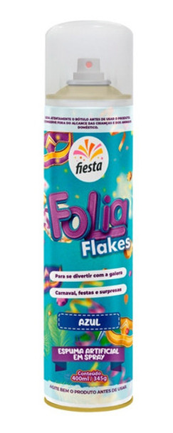 Espuma De Carnaval Azul - Folia Flakes 400ml/345g 0