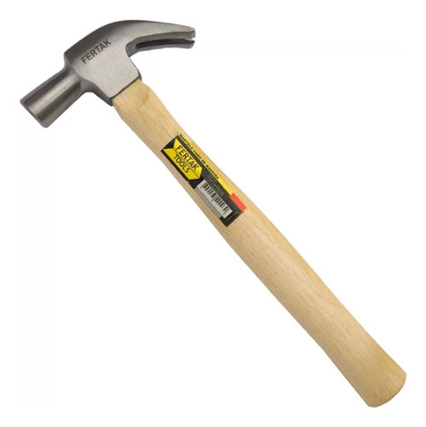 Martelo Unha 27mm Com Cabo De Madeira - Fertak 0