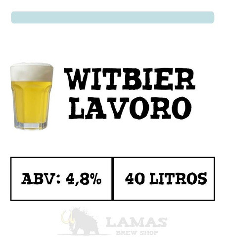 Kit Receita De Cerveja Witbier - Lavoro 40l 0